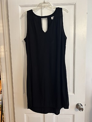 #ad Womens Old Navy Black Casual Dress Beach Cover Up Sleeveless Shirt Hem Size XL $14.95