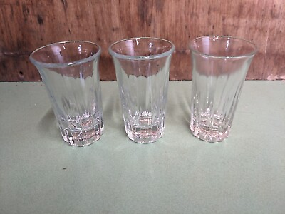 #ad 3 x vintage glass shot Drinking Glasses Retro Cocktail Design GBP 6.15