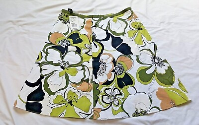 #ad New Hillard amp; Hanson Floral Stretch Skirt 12P $12.57