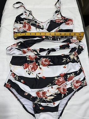 #ad Women Swimming Suits Two Piece Set Floral Size Medium $8.00