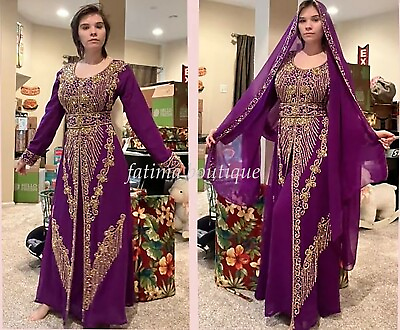 SALE New Moroccan Dubai Kaftans Farasha Abaya Dress Very Fancy Wedding Dress 023 $82.67