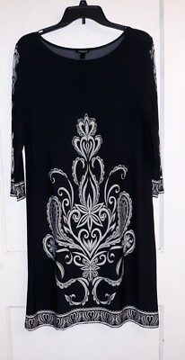 Forever dress with baroque design sheath style dress size L 1920s flapper look $23.00