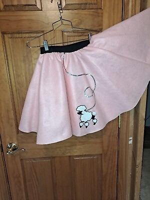 #ad Pink Poodle Circle Skirt. Girls Med Halloween Costume Dance $19.99