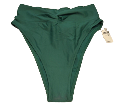 #ad NWT American Eagle Aerie Forest Green High Cut Cheeky Bikini Bottoms Small $13.99