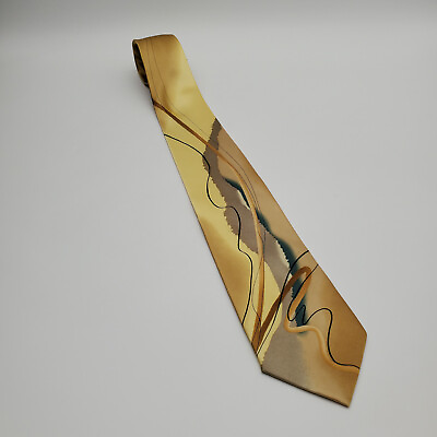 #ad 2006 Gold J. Garcia Extra Long Limited Edition Lyconthropy Tie: 62quot; Long $14.99