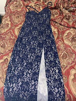 #ad Blue maxi slit dress $30.00