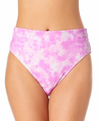 #ad Bikini Bottoms High Waist Pink Tie Dye Juniors Size S CALIFORNIA WAVES $19 NWT $5.99