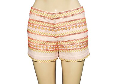 #ad Free People Embroidered Shorts M 8 Women Casual Summer Mini Boho Short NEW 19374 $27.97