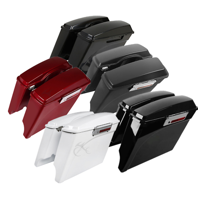 #ad 5quot; Extended Hard Saddlebags Saddle Bags w Lids Fit For Harley Touring 1993 2013 $198.50