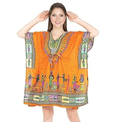 #ad Short Kaftan dress Hippy Boho Maxi Plus Size Women Tunic Dress Night KF 01 $12.99