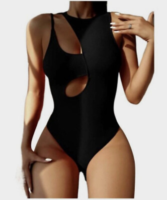#ad Bikini Push Up Solid Color Halter Strap Once Piece Body Swimsuit $26.00