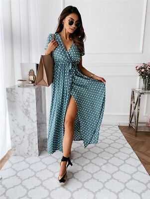 #ad Sundress Womens Loose beach Long Sleeve Dress Casual Cocktail Long spring Maxi $34.77