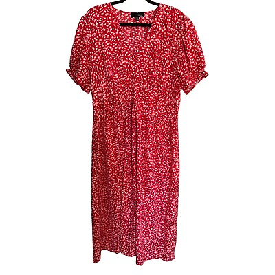 #ad SBetro Ditsy Floral Midi Dress Size 2X $24.95