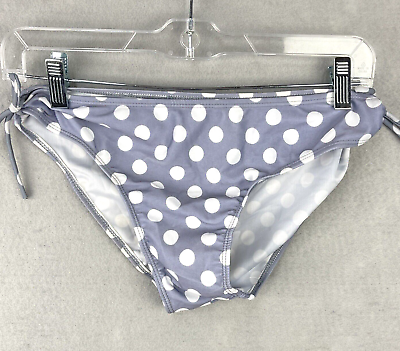 Unbranded Bikini Bottom Gray With White Polka dots Size Medium New $6.99