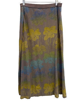#ad Fresh Produce Maxi Skirt Women#x27;s Floral Cotton Boho Elastic Waist Large $20.94