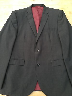 #ad Men’s NEXT suit jacket blazer chest 42” grey regular tailored fit wool blend 2 b GBP 9.99