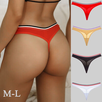 #ad Cotton Thongs G string Bikini Panties Briefs T back Underwear Lingerie Women C $3.02