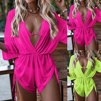 #ad Swimsuits With Beach Jumpsuits Bikini Sunflower Swimsuits for Girls Size 14 $20.51