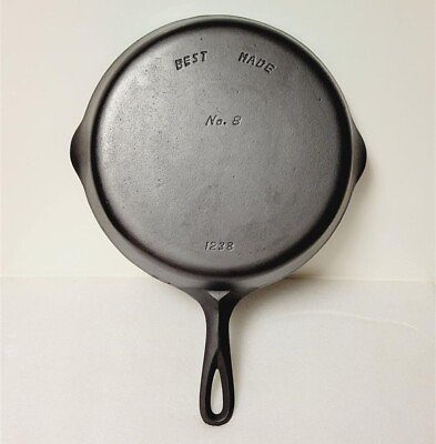 #ad Griswold Sears Best Made #8 Cast Iron Skillet 1238 Fully Restored $155.00