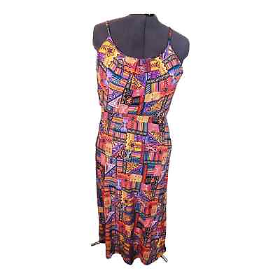 #ad 1407 NWT women#x27;s sz 1x colorful halter maxi dress $15.00