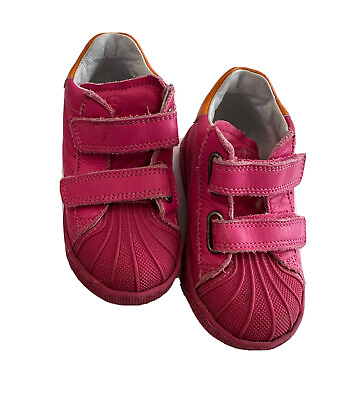 Falcotto Little Girls Mid Rise Hook amp; Loop Pink Sneakers size 7 $8.99