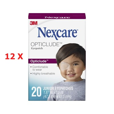 #ad 3M Nexcare Opticlude Eye Patch Junior Size 12 Boxes 240 Pcs Expire 2025 $75.00