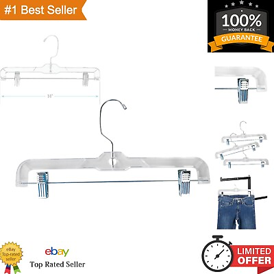 Clear Plastic Skirt and Pants Hangers Pack of 20 Lightweight amp; Durable $44.22