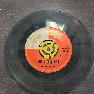#ad 45 Record Jack Scott Oh Little One Burning Bridges VG $4.75