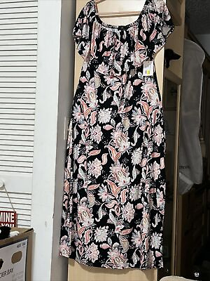 #ad Vibe sportswear Maxi Dress Size 1X Brand New Flowers. $14.00