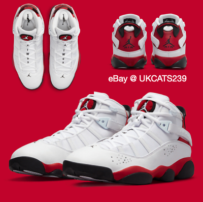 Nike Air Jordan 6 Rings Shoes quot;Cherryquot; White Black Red 322992 126 Men#x27;s Sizes $124.90