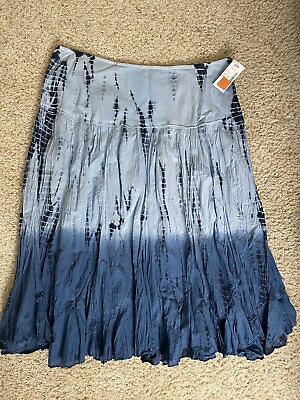 #ad New Broomstick Skirt Plus Size 22W Blue Ombre Full Boho $18.00