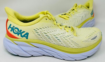 Hoka Women#x27;s Clifton 8 Running Shoes Light Yellow Size:9.5 151G $98.00