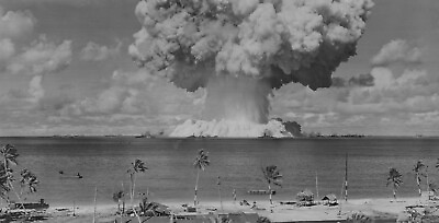 #ad ANTIQUE JULY 1 1946 BAKER NUCLEAR BOMB ORIGINAL PHOTOGRAPH BIKINI ATOLL STUNNING $6745.00