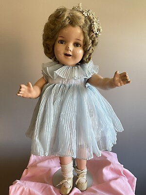 #ad #ad Antique Marked 22” Shirley Temple Composition Doll Original Hair Socks Shoes $154.95