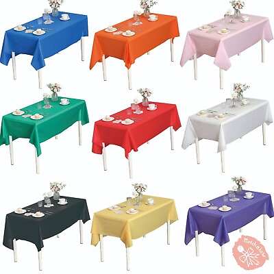 #ad 54quot; x 100 300 Feet Plastic Banquet Party Table Cover Roll Disposable Tablecloths $36.68