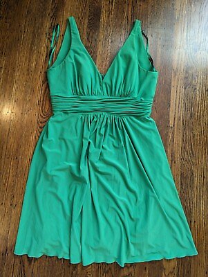 #ad Sleeveless Fit amp; Flare Short Cocktail Dress Bright Green Size 12 $14.99