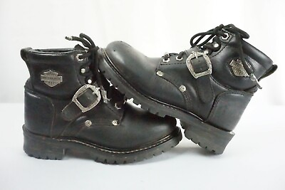 #ad #ad Harley Davidson Womens Boots Sz 6 Faded Glory Black 6 Inch Motorcycle 81024 $29.71