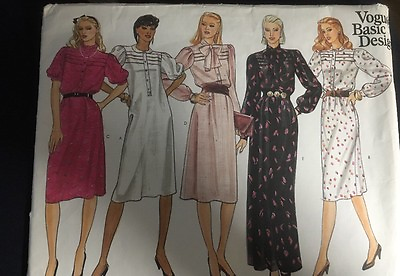 #ad Vogue Sewing Pattern 2896 Misses Modest Dresses 5 Designs Size 14 Uncut $11.95