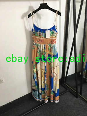#ad Summer Women Vintage colorful Print Slip Dress colorful long 2024 high quality $63.50