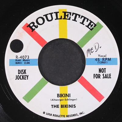 #ad BIKINIS: bikini boogie rock and roll ROULETTE 7quot; Single 45 RPM $8.00