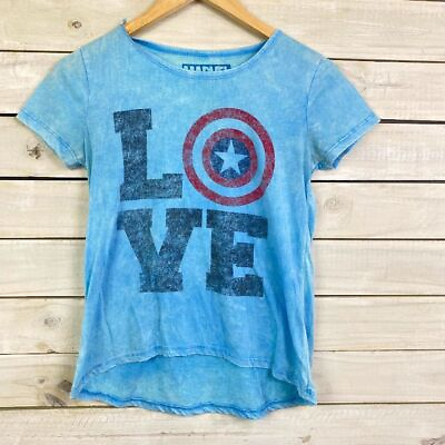 MARVEL Semi Sheer Women#x27;s T Shirt Size LARGE Captain America Graphic Tee $14.67