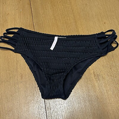 #ad Vanilla Beach black bikini bottoms large $8.00