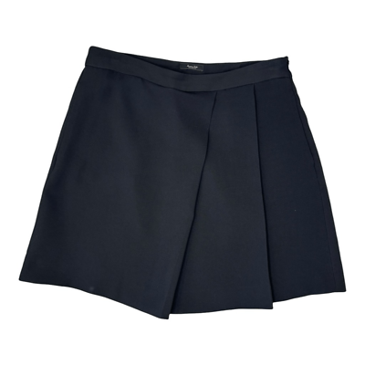 #ad Massimo Dutti Women’s Medium Black Mini Skirt with Pleat Details $55.20