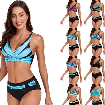 #ad New Sexy Halter Bikini Swimsuit for Women Split Lady Swimwear Various Colors $19.99