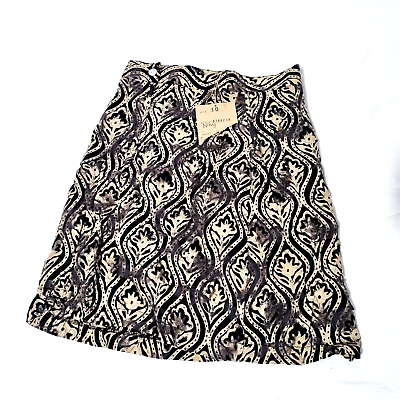 #ad Diesel Size 10 Skirt Women A Line Lined Knee Length Beige Navy Blue Zip Button AU $59.46
