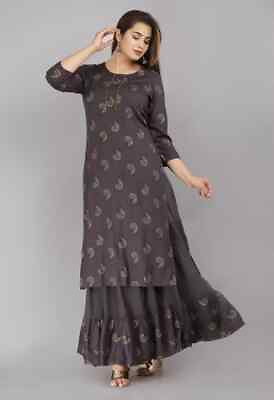 #ad Beautiful Designer Kurti Skirt Set Bollywood Anarkali Kurta Salwar Kameez Dress $32.99