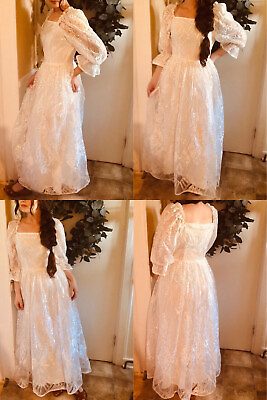 #ad Beautiful White Maxi Dress Size Small $12.00