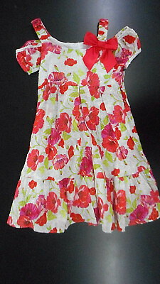 #ad Girls Bonnie Jean Floral Summer Dress Size 5 $20.00