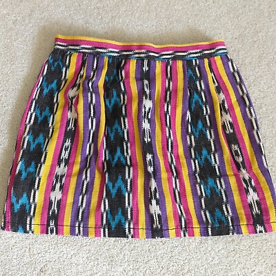 #ad #ad Anna Laura Skirt Womens 10 Multicolored Mini Vintage 80s $22.00