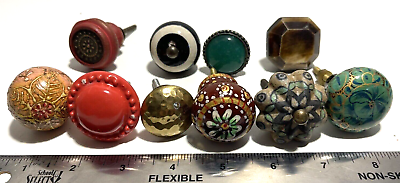 #ad Hippie Boho Mismatched set of drawer knobs set of 10 $17.96